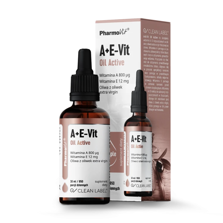 WITAMINA A + E W KROPLACH BEZGLUTENOWE 30 ml - PHARMOVIT (CLEAN LABEL)