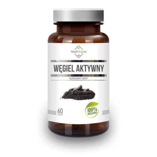 WĘGIEL AKTYWNY (180 mg) 60 KAPSUŁEK - SOUL FARM