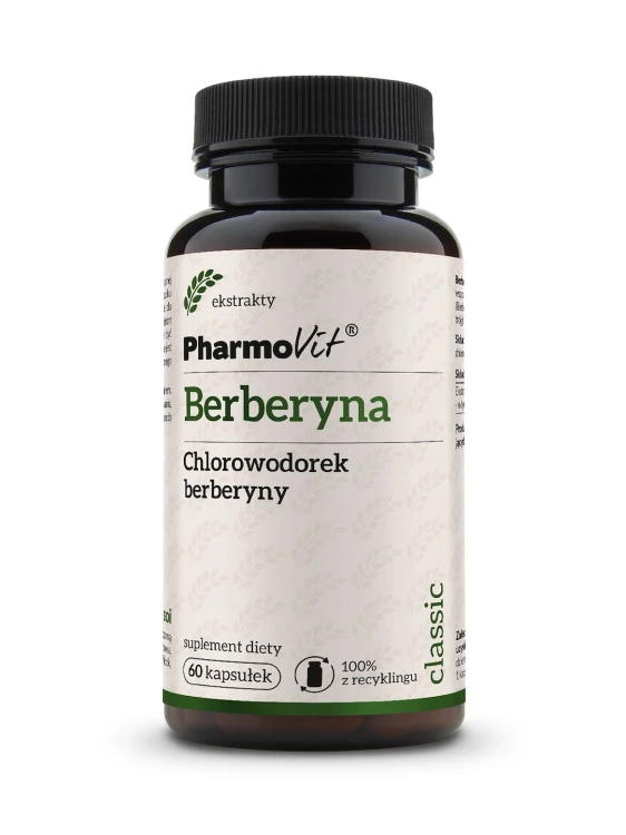 BERBERYNA HCL (388 mg) BEZGLUTENOWA 60 KAPSUŁEK - PHARMOVIT (CLASSIC)