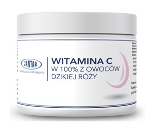 WITAMINA C Z DZIKIEJ RÓŻY W PROSZKU (1000 mg) 300 g - JANTAR