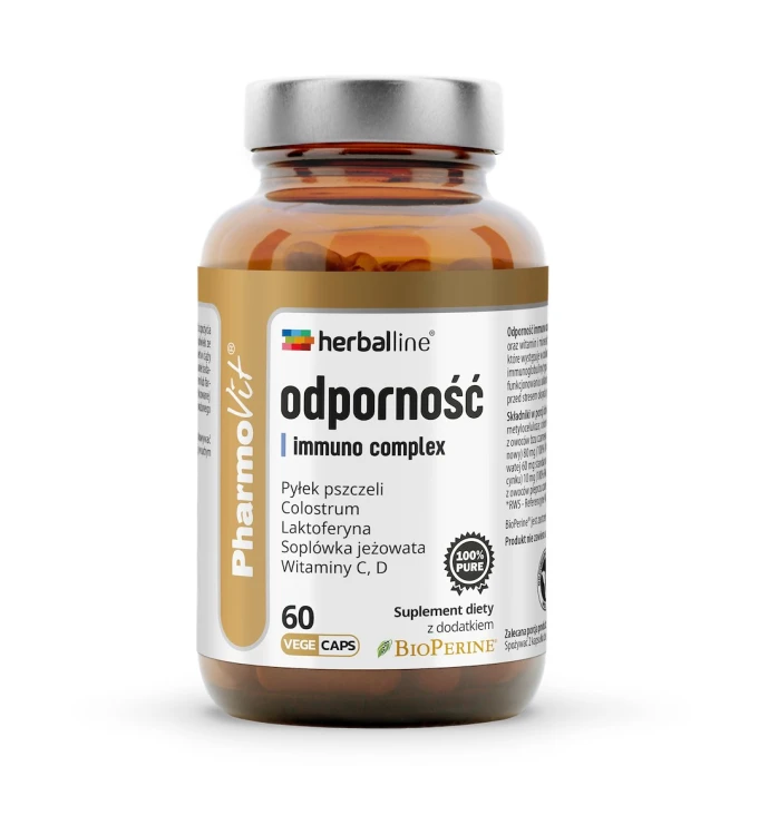 KAPSUŁKI NA ODPORNOŚĆ (IMMUNO COMPLEX) BEZGLUTENOWE 60 szt. - PHARMOVIT (HERBALLINE)
