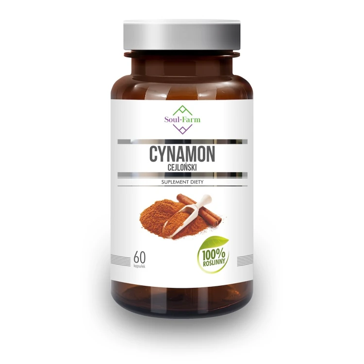 CYNAMON CEJLOŃSKI EKSTRAKT (400 mg) 60 KAPSUŁEK - SOUL FARM